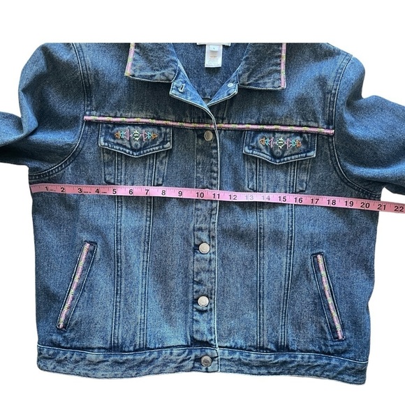 Pendleton Women's Beaded Denim Jacket, Size Petite Large - Picture 16 of 16
